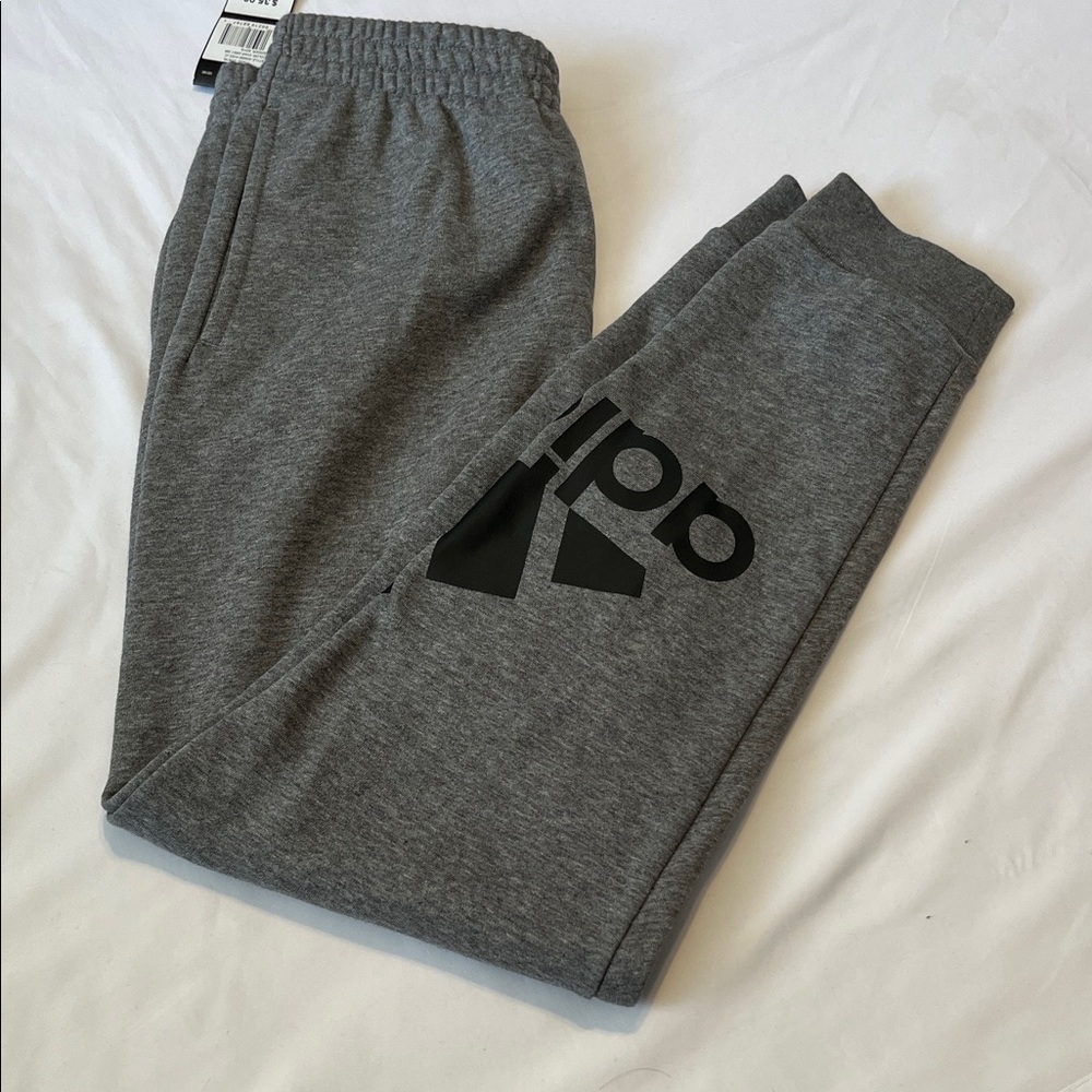 Adidas Kids Charcoal Joggers - Picture 10 of 10
